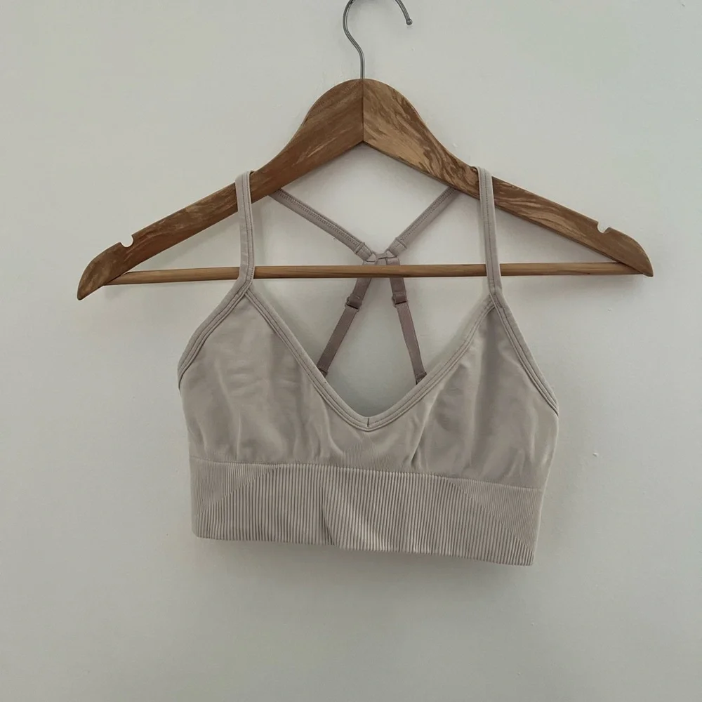 Lululemon Seamless Light Taupe Bralette with Strappy Back